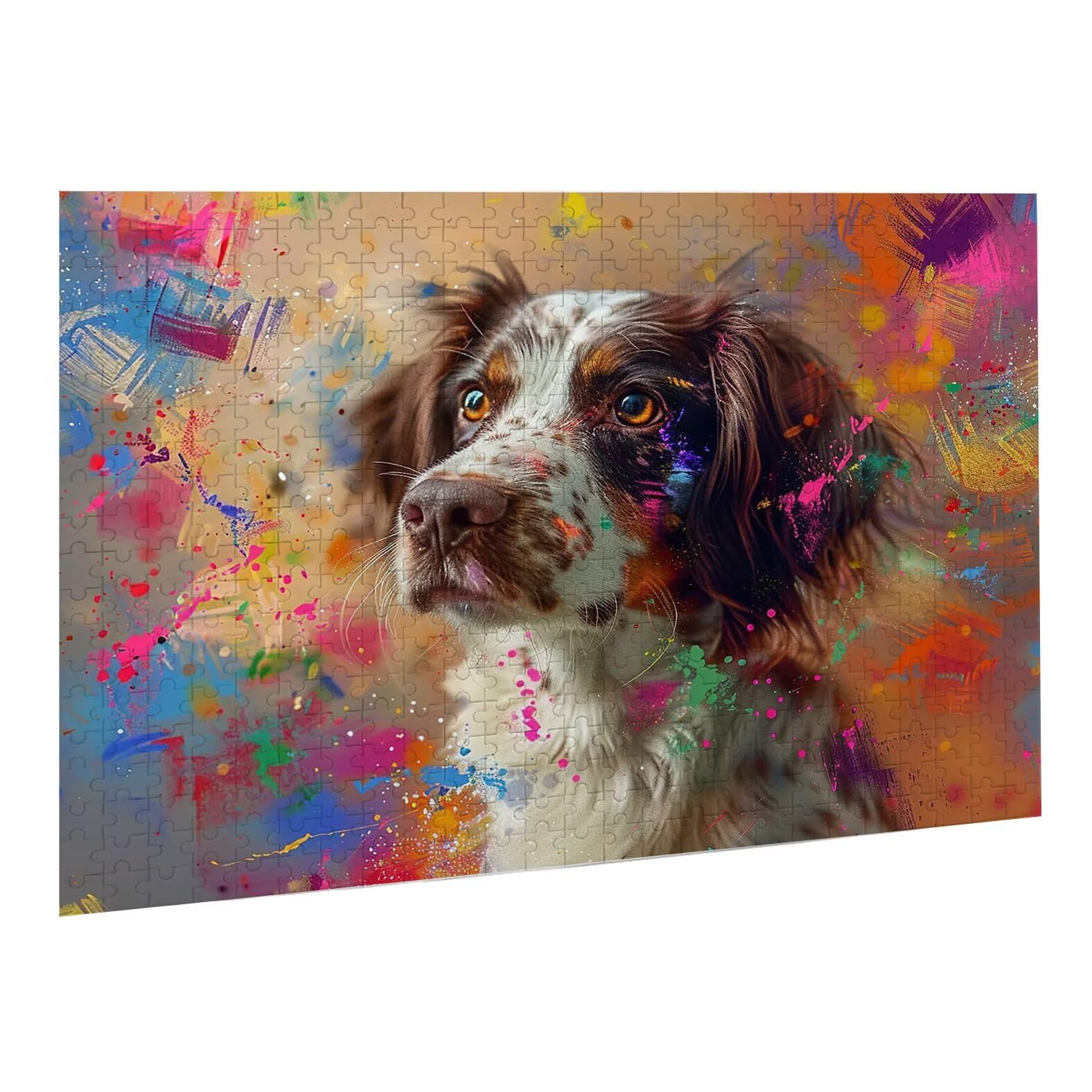Puzzle dla dorosłych, 3000 sztuk, trudne drewniane puzzle, gra, gra logiczna, gra ręczna, dekoracja rodzinna, kreatywne hobby, prezent 81 x 122 cm kolorowy pies K0F-47