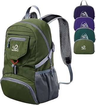 WATERFLY Small Lightweight Packable Backpack 20l Ultra Light Foldable Travel Hiking Camping Daypack Day Pack for Man Woman