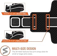 Vista 5 de Trianium Brazalete para teléfono grande: iPhone Xs Max XR iPhone X 8 7 6s Plus, LG G7 G6, Galaxy s9 s8, Note 9 8