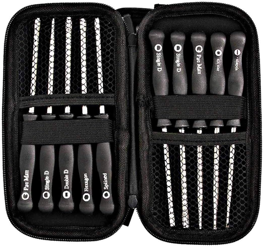 (11pcs) Carburetor Adjustment Tool Set for Common 2 Cycle Carburetor Engine - Includes Carrying Case and Cleaning Brush