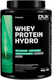 Whey Protein Hydro Chocolate Pote 900g – Absorção Rápida – Ganho Muscular – Baixo Teor de Lactose – Dux Human Health