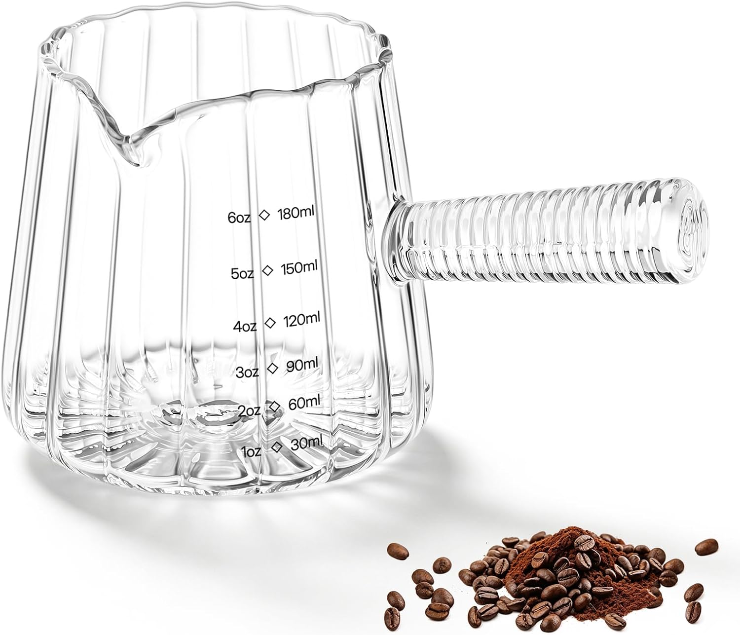 6 OZ Espresso Measuring Cups, Espresso Cups with OZ & ML Scales