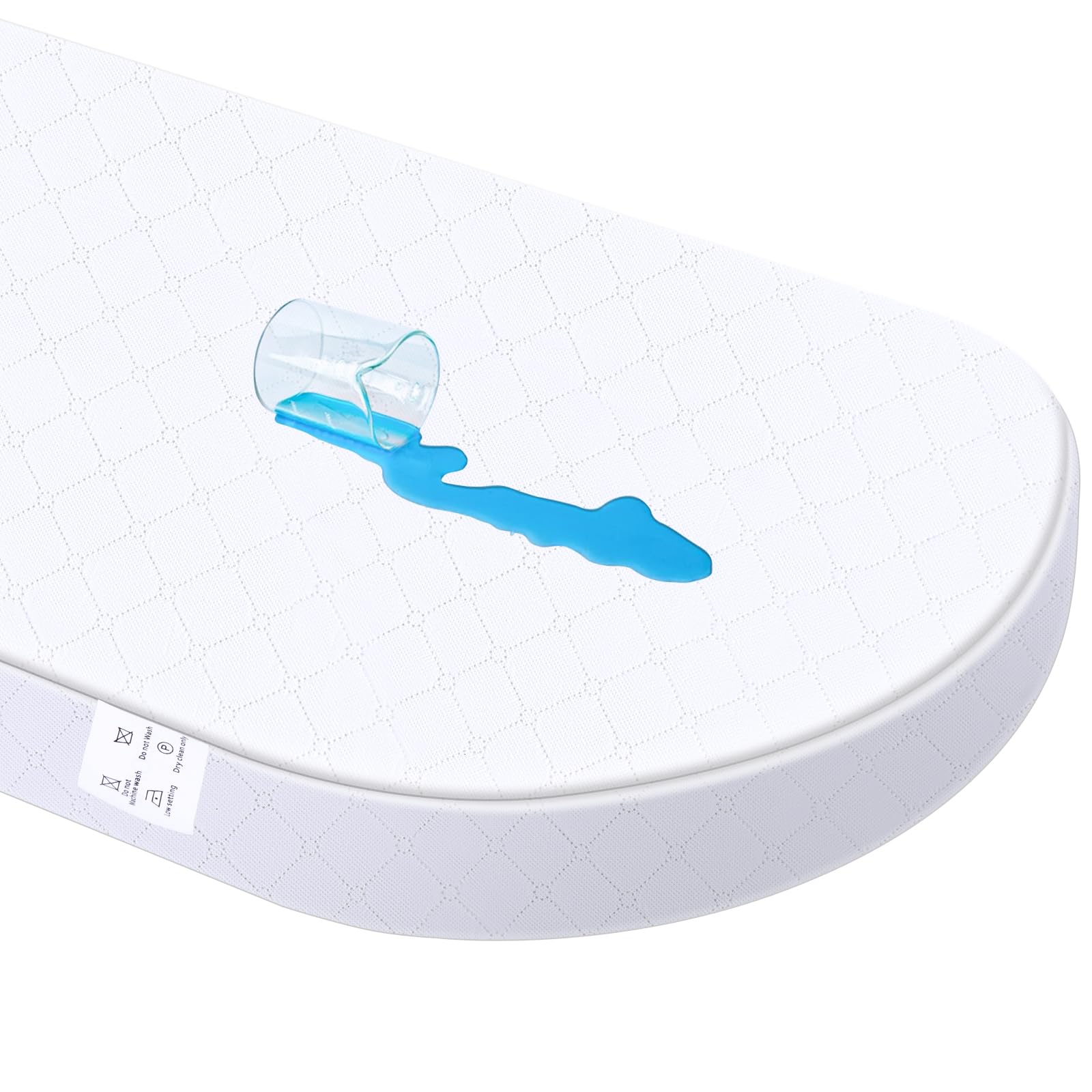 Baby Bassinet Mattress, Breathable, Hypoallergenic, Premium Foam, Non-Toxic, Oval Shaped with Removal Waterproof Cover,16