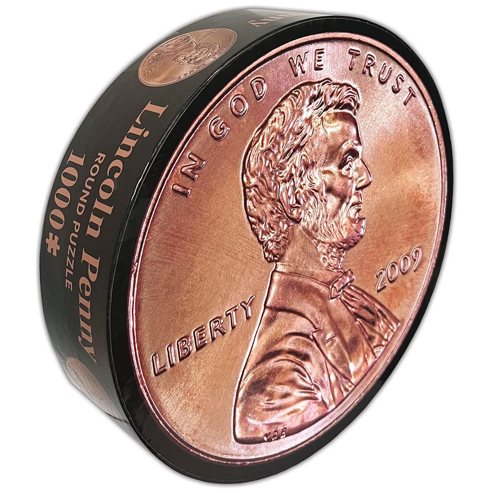 Amazon.com: Lincoln Penny Round 1000 Piece Educational Jigsaw