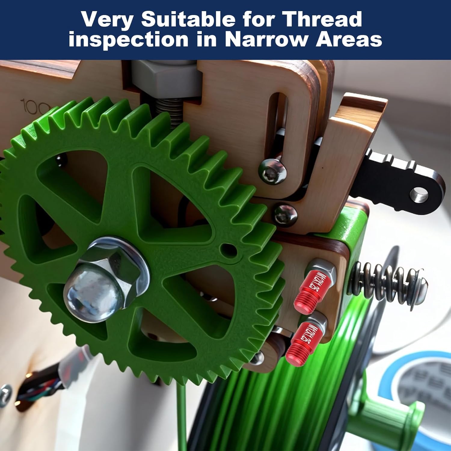 52Pcs Thread Checker, Aluminum Alloy Detachable Nut and Bolt Thread Checker (28 Standard & 24 Metric) Thread Gauge Set Wear Resistant Bolts Size Finder Tool Kit for Narrow and Tricky Area Tight Space