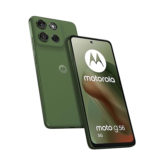 Motorola moto g56 5G con 1 anno extra di garanzia (8/256GB, Fotocamera 50MP + flicker cam, Display 6.72" FHD+ 120Hz, batteria 5100mAh, MediaTek Dimensity 7060, Android 15), PANTONE Dill