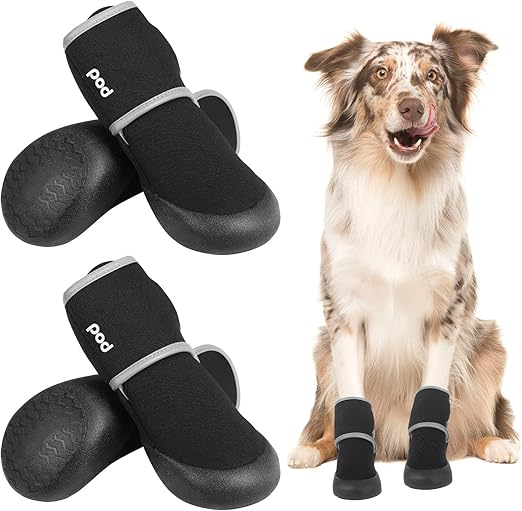 Jspupifip 4PCS Dog Shoes Dog Paw Protector Dog Boots,Anti