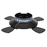 Stansport Propane Cylinder Base – Stable Dura-Base for 16.4 oz Propane Canisters – High-Impact Plastic Stand with Folding Swivel Feet – Replacement Safety Base for Camping Lanterns, Heaters & Stoves