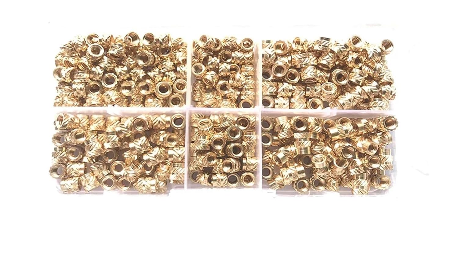 Nut Insert Brass Hot Melt Insert Knurled Nut 3D Printer Thread Heat Molding Double Twill Injection Embedment Nut M2 M3 M4 M5 M6 (Color : M4 (400PCS))