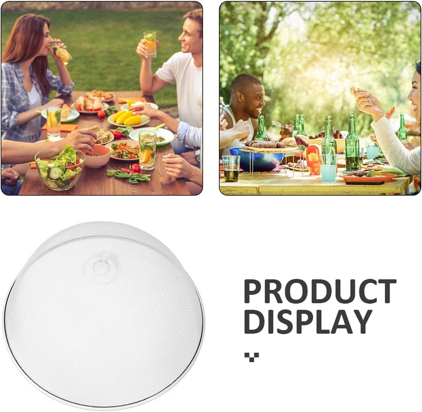 VALICLUD 2pcs White 30cm Iron Food Covers Food Protective Tent Mesh Fresh-keeping Umbrella for Home Dining Table Dust