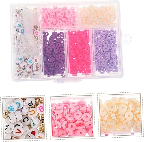 Miniatura 6 de EXCEART Juego de 2 cajas de cerámica suave, cuentas de arcilla polimérica para manualidades, cuentas de vidrio para hacer joyas, cuentas del