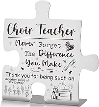 Choir Teacher Gift Appreciation Desk Decor Sign, Thank You Gift for Choral Directors and Vocal Music Educators, Puzzle Recognition Plaque for Recitals, Graduation, or Teacher Appreciation Week EDD30