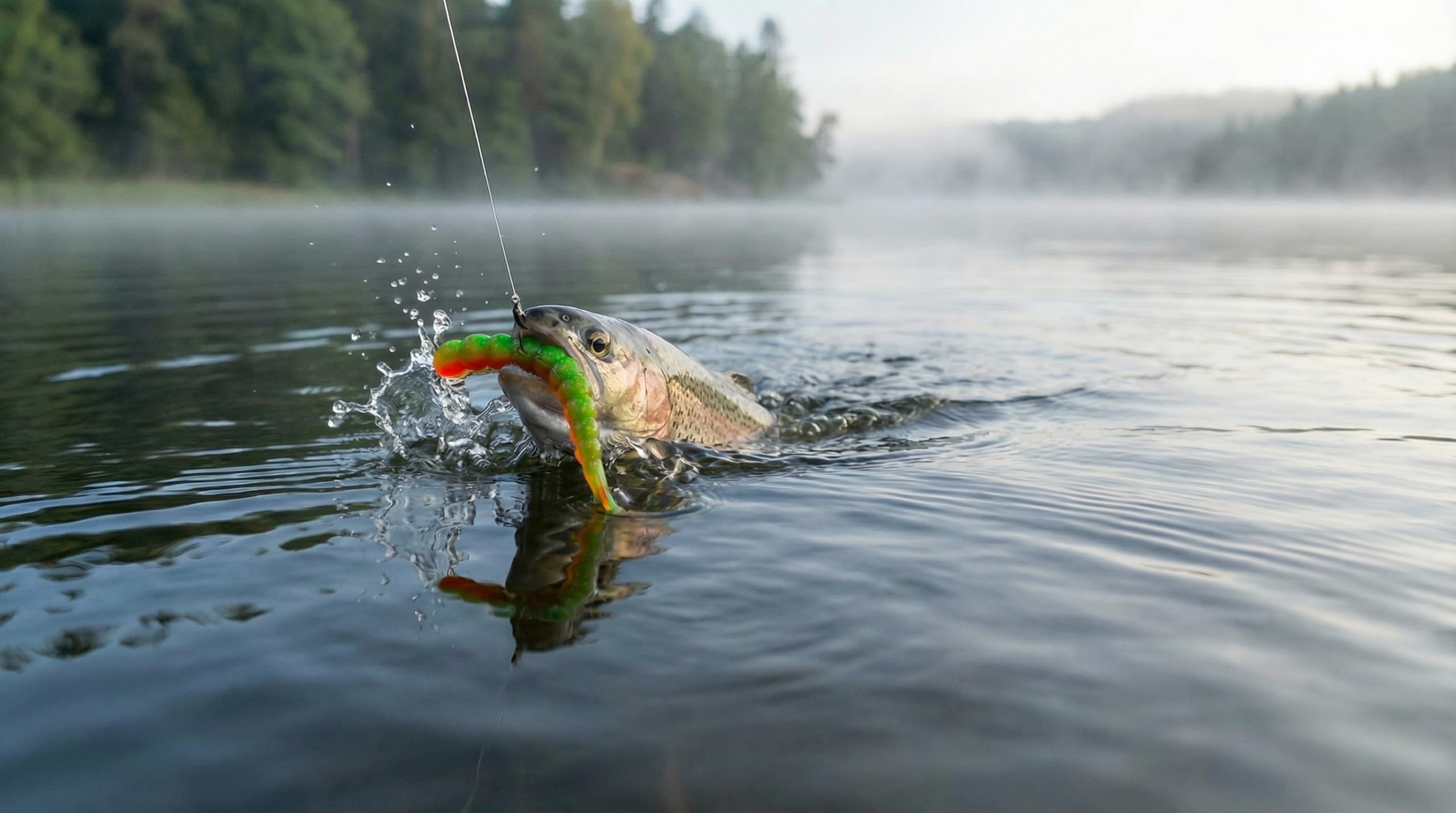 Zite Fishing Curly Viper - Esca per trote, in gomma, 8 pezzi, 6,5 cm, forma di serpente, per trote, girevole e senza ftalati e fatti a mano