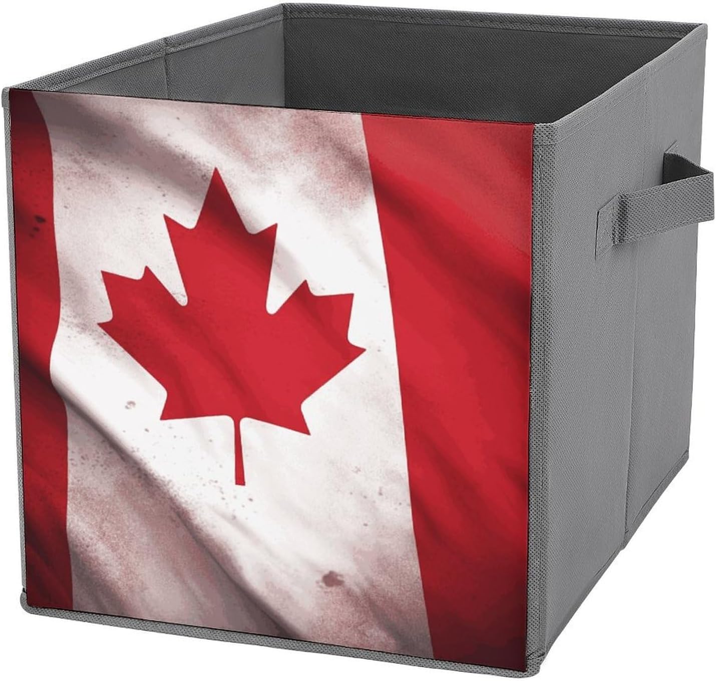 Folding Storage Bins Oxford Fabric Clothes Storage Boxes with Handles | Canadian Flag Cube Organizer, Easy to Store, Multi Functional Cube Storage Organizer for Office Bedroom