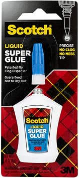 Scotch Super Glue Liquid in Precision Applicator, 0.14 oz AD124