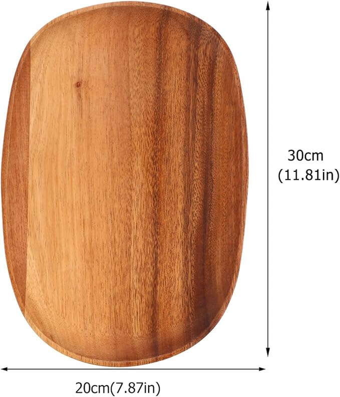 Plato de Sushi de Madera Grande e Irregular de Toyvian miniatura 3