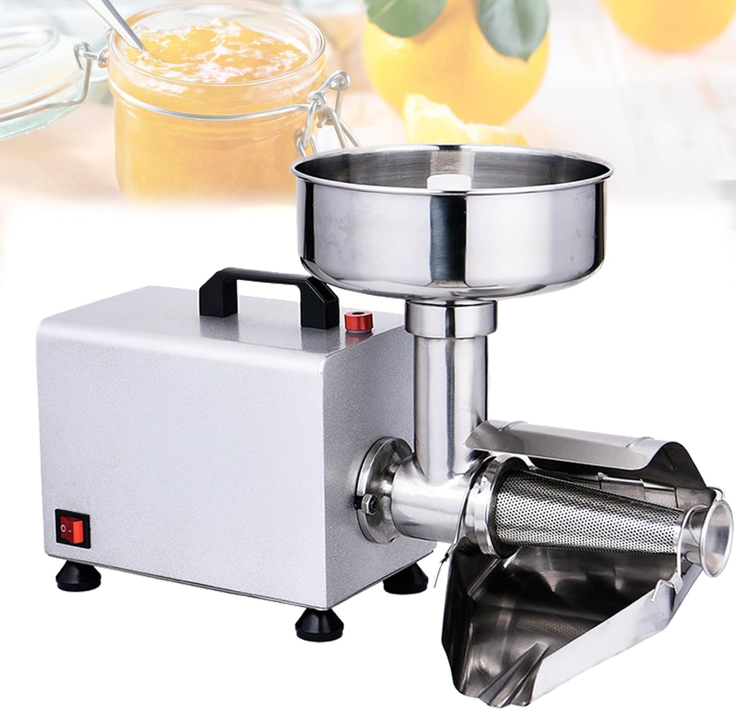 Electric Tomato Strainer Machine 450W Commercial Tomato Milling Machine Stainless Steel Tomato Press and Strainer 90-160KG/H for Home Restaurant Use Noshell