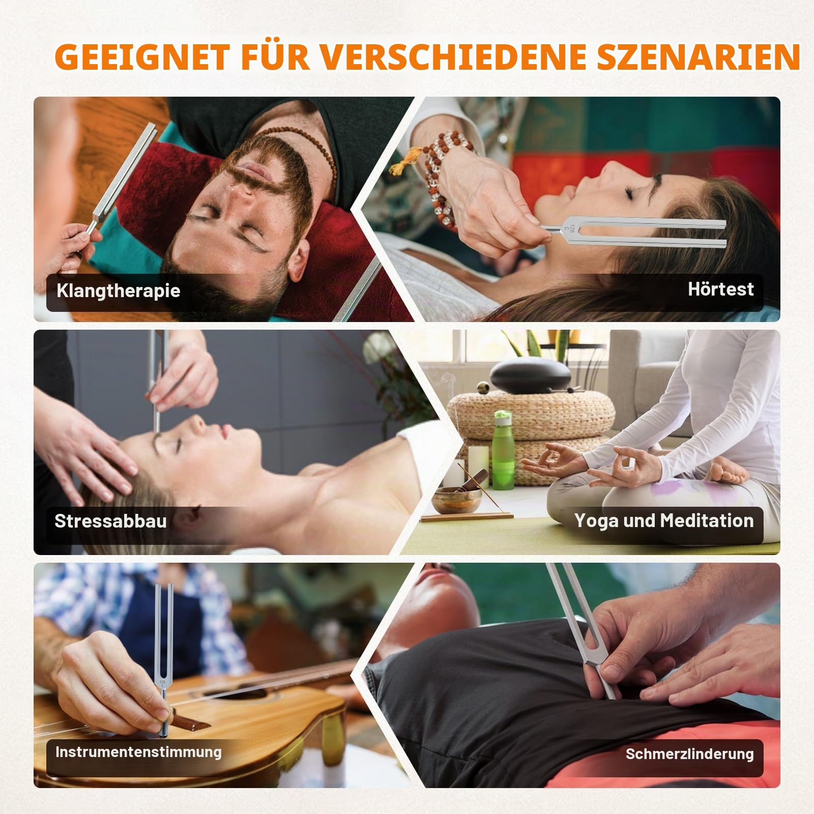 Stimmgabeln zur Heilung, 128 Hz, 1 körpergewichtete Chakra-Stimmgabel mit 7 Kristall-Edelstein-Stiefel, Schlägel und Aktivator für Meditation, Klangtherapie, Biofeld-Harmonisierung