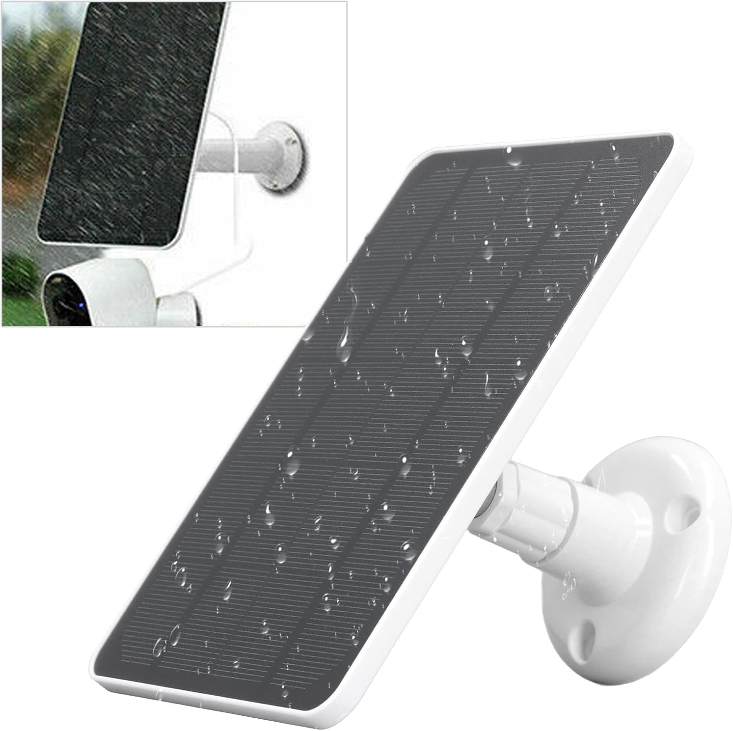 Solar Panel Charger - High Conversion Efficiency Monocrystalline Silicon for Stable Power Supply Compact Lightweight Design for Type C Devices Like Security Cameras Fans and Wate