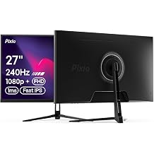 Pixio PX279 Wave 27 inch 240Hz Refresh Rate FHD 1080p Resolution Fast IPS Panel 1ms GTG Response Time Gaming Monitor with Adaptive Sync