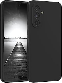 EAZY CASE - Silicone Case for Samsung Galaxy A36 5G, Matte Black, Shock-Absorbent, Anti-Slip, Wireless Charging Compatible