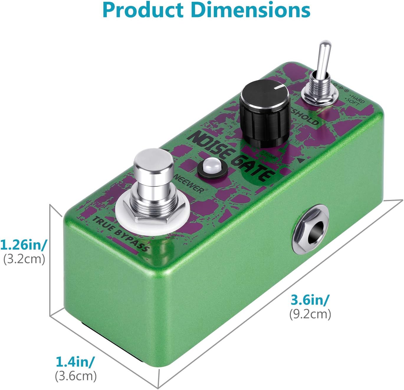 Neewer Noise Killer Guitar Noise Gate Suppressor Effect Pedal with 2 Working Models for Guitar Playing and Guitar Performance in Live Show or Recording Studio