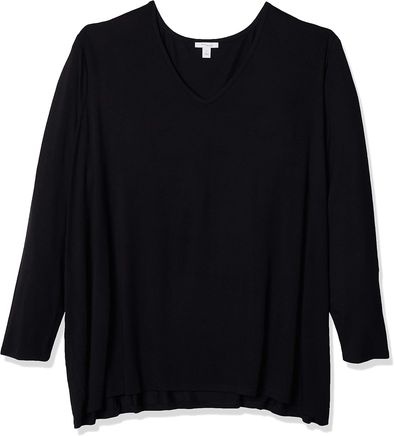 Daily Ritual Women's Jersey Long-Sleeve V-Neck T-Shirt, Multipacks
