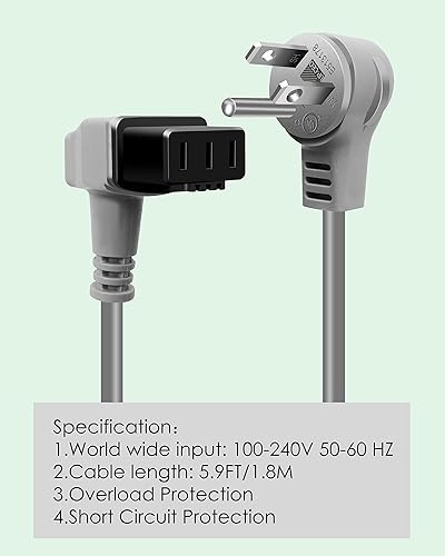 Miniatura 5 de Cable de alimentación para lavavajillas compatible con Bosch 300 500 800 Series Lavavajillas 00752018 Caja de conexiones de lavavajillas y equipo de