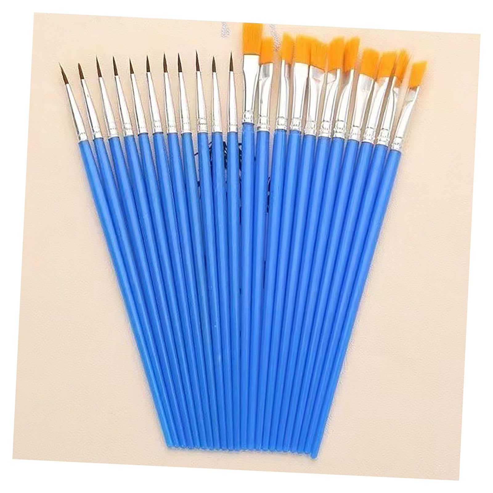 Juego de 60 Pinceles pequeños Profesionales de Punta Fina, Redondos y Planos, para Detalles Finos en el Aula, Acuarela, Lienzo y Pintura Facial.