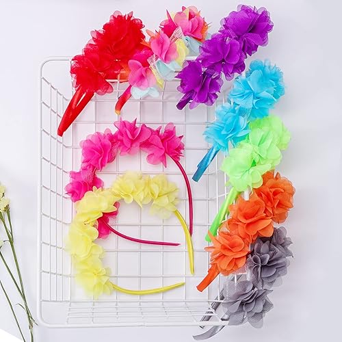 Miniatura 4 de Candygirl Diademas de corona de flores para mujeres y niñas, diadema floral para bodas, festivales, fiestas, accesorios para el cabello, paquete de