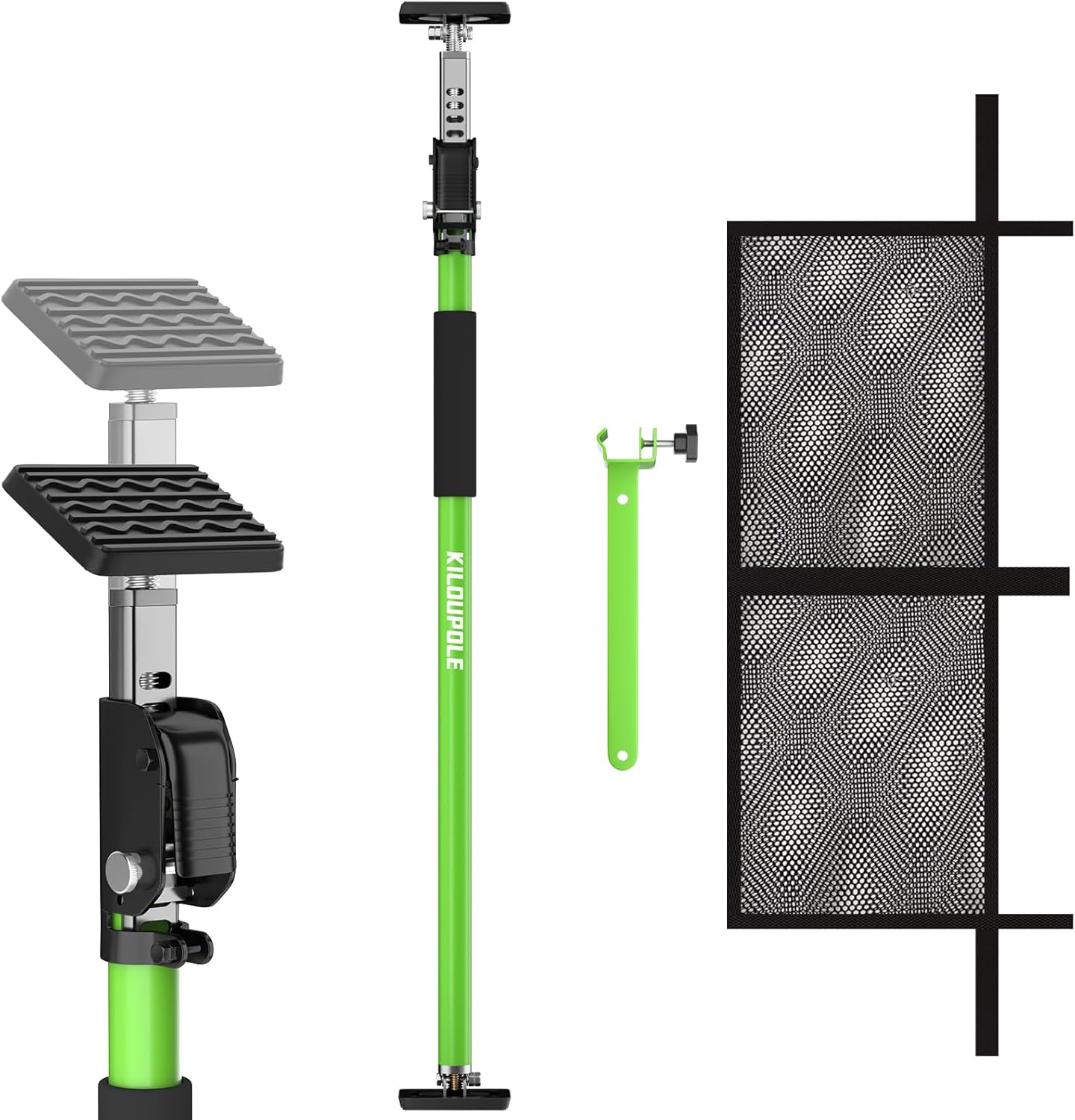 Adjustable Cargo Bars, 43" to 75" Non-Slip Truck Bed Divider, Cargo Bar for Pickup Truck Bed Cargo Bars for SUVs, Trailers, Vans, with Cargo Net Organizer and Divider Bar, 1-Pack