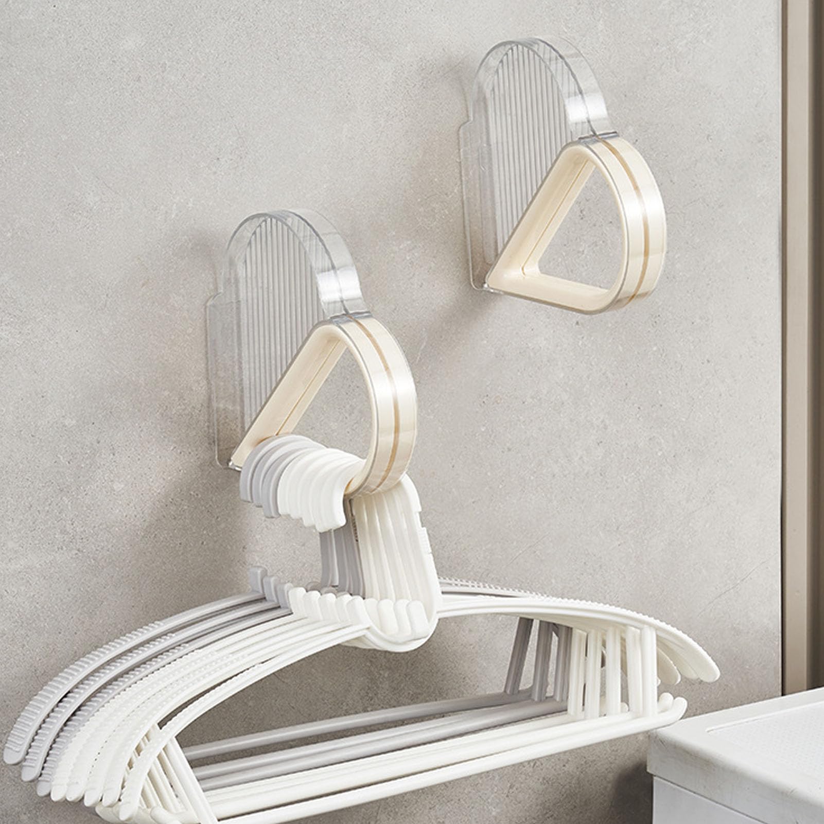 OUCRIY Hanger Organizer Wall Mounted Clothes Hanger Holder Rack for Closet Washroom Toilet