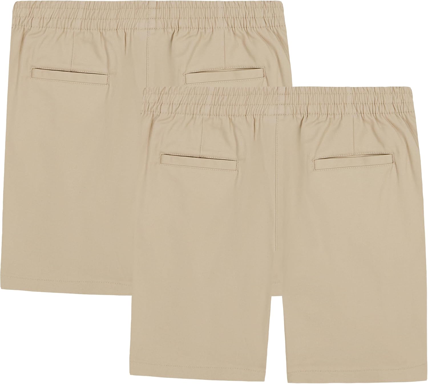 Dockers Girls' School Uniform Pull on Stretch Twill Short, 2-Pack