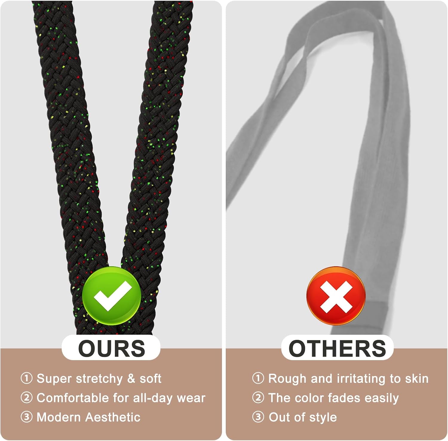 Fishent Stretchy Thin Lanyards for Keys ID Badges, Cute Long Teacher Neck Key Lanyard Keychains for Women Men Wallet Phone(Starry Night) image 5