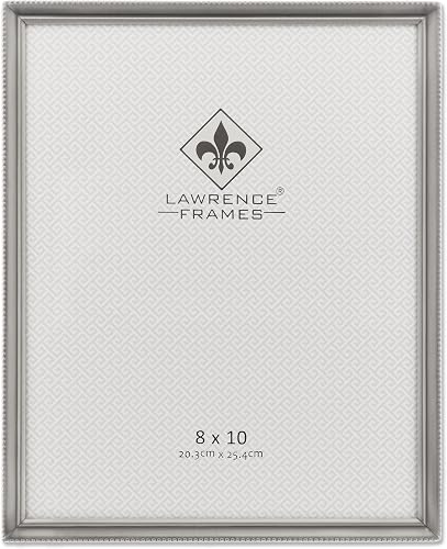 Lawrence Frames 11580 Antique Pewter 8x10 Picture Frame - Bead Border Design