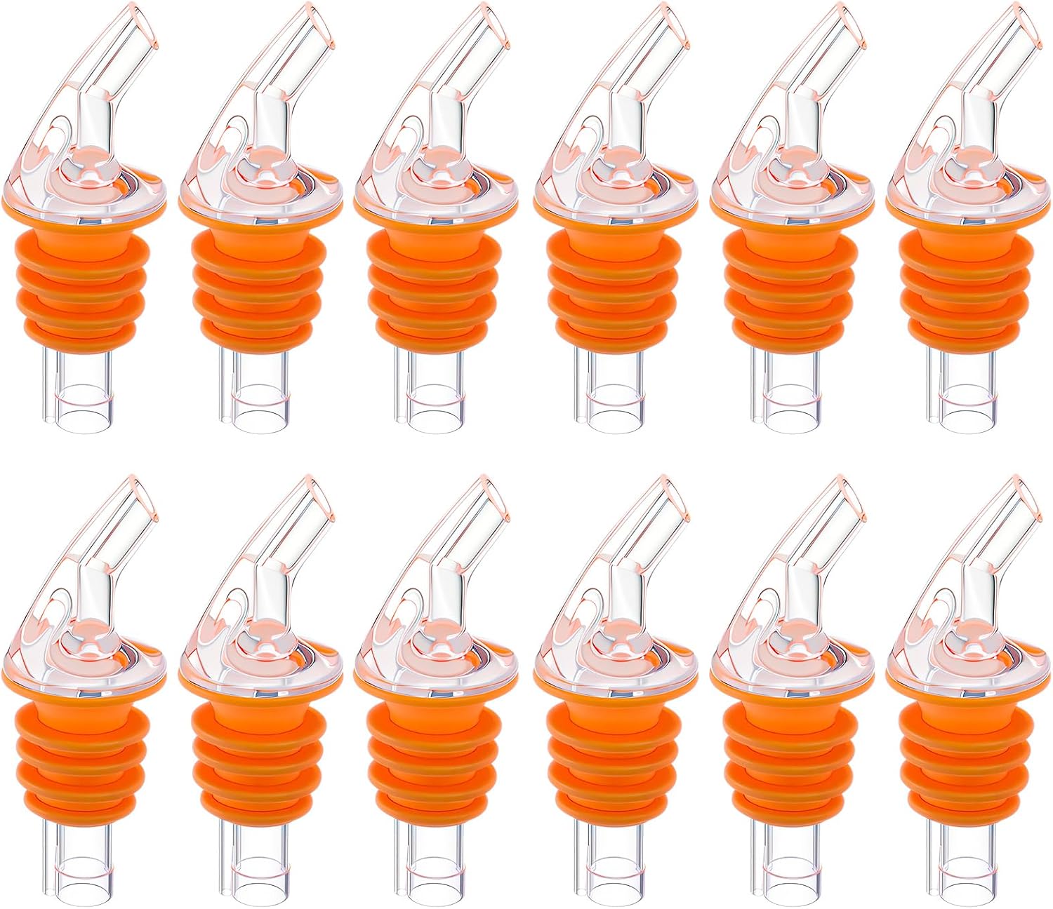 1 Dozen Pour Spout Large Amber Cork Pour Spout Bottle Speed Pourers Fits 750ml, 1l, 1.75l Bottles, for Liquors, Bar Bartending Tool