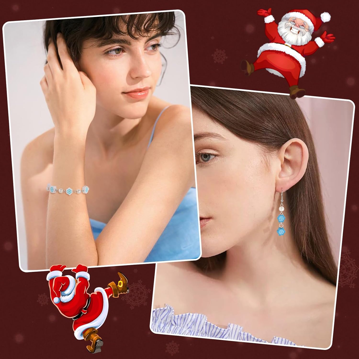 Winter Snowflake Charms Pendant for DIY Jewelry Crafts image 4