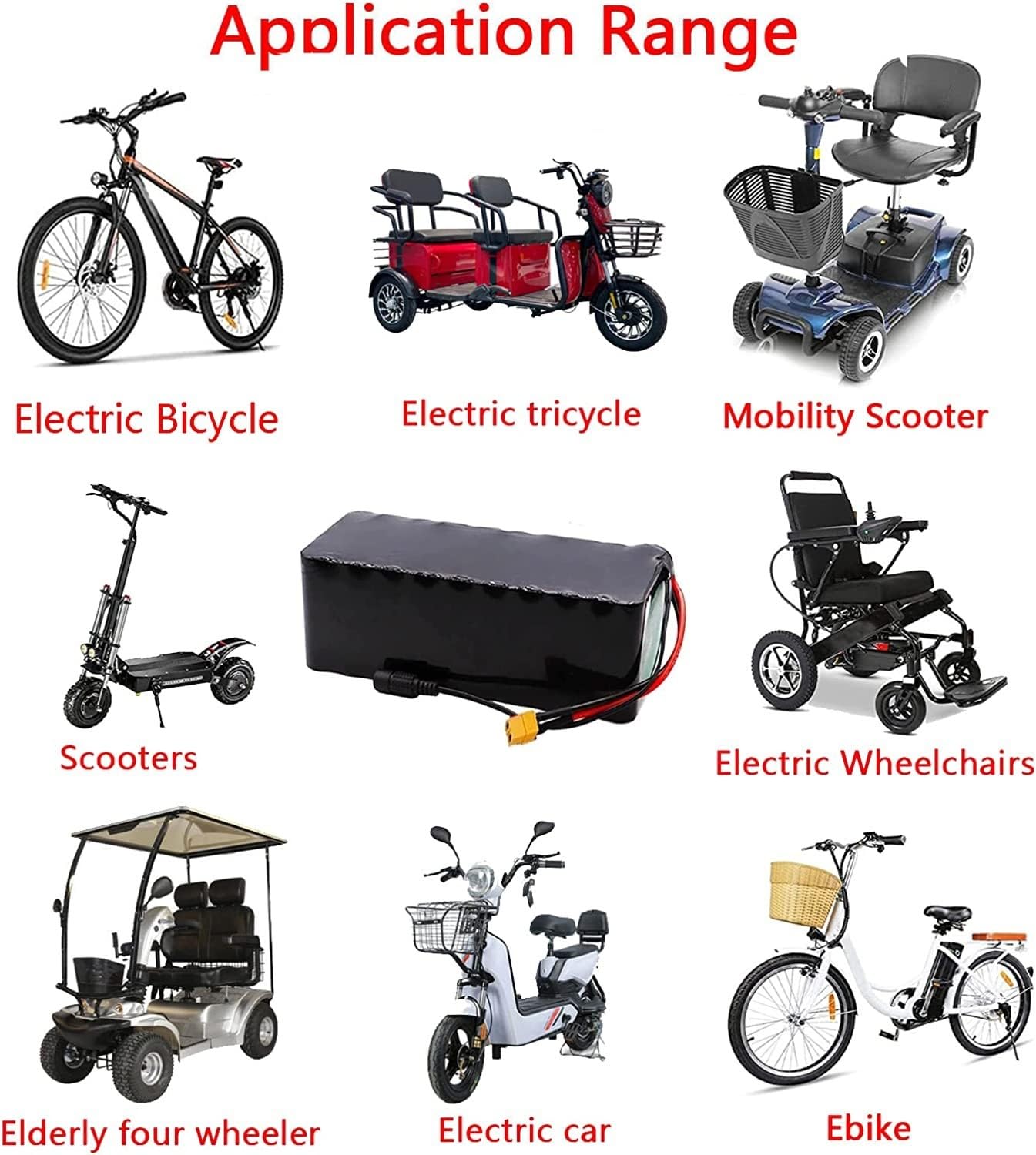 Batteria Per Bici Elettrica 48V 10Ah 12Ah 15Ah 20Ah Con Caricabatterie 48V Batteria Ebike Per Bike Elettrica Monopattino Elettrico