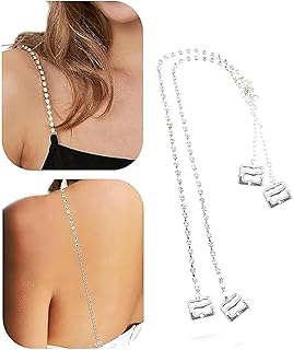 CURATED CART Rhinestone Bra Shoulder Straps, Crystal Shoulder Underwear Chain for Bridal Wedding Dress Bra | Women Body Je...