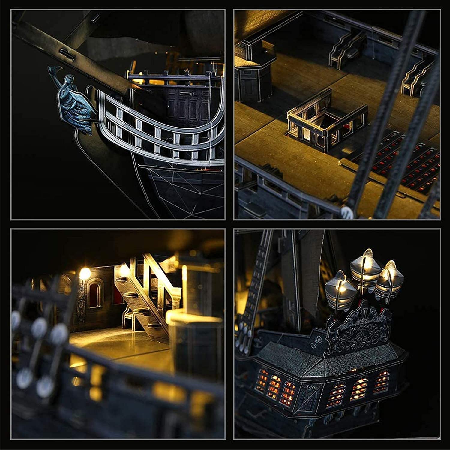Amazon | 3DパズルLED68 SCRTWZX mブラックパール-1：95アン女王