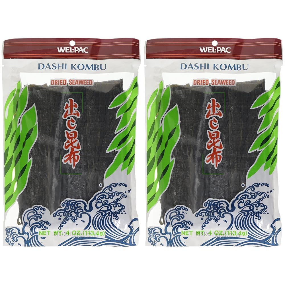 WEL-PAC Dashi Kombu Dried Kelp 113.4 g (Pack of 2)