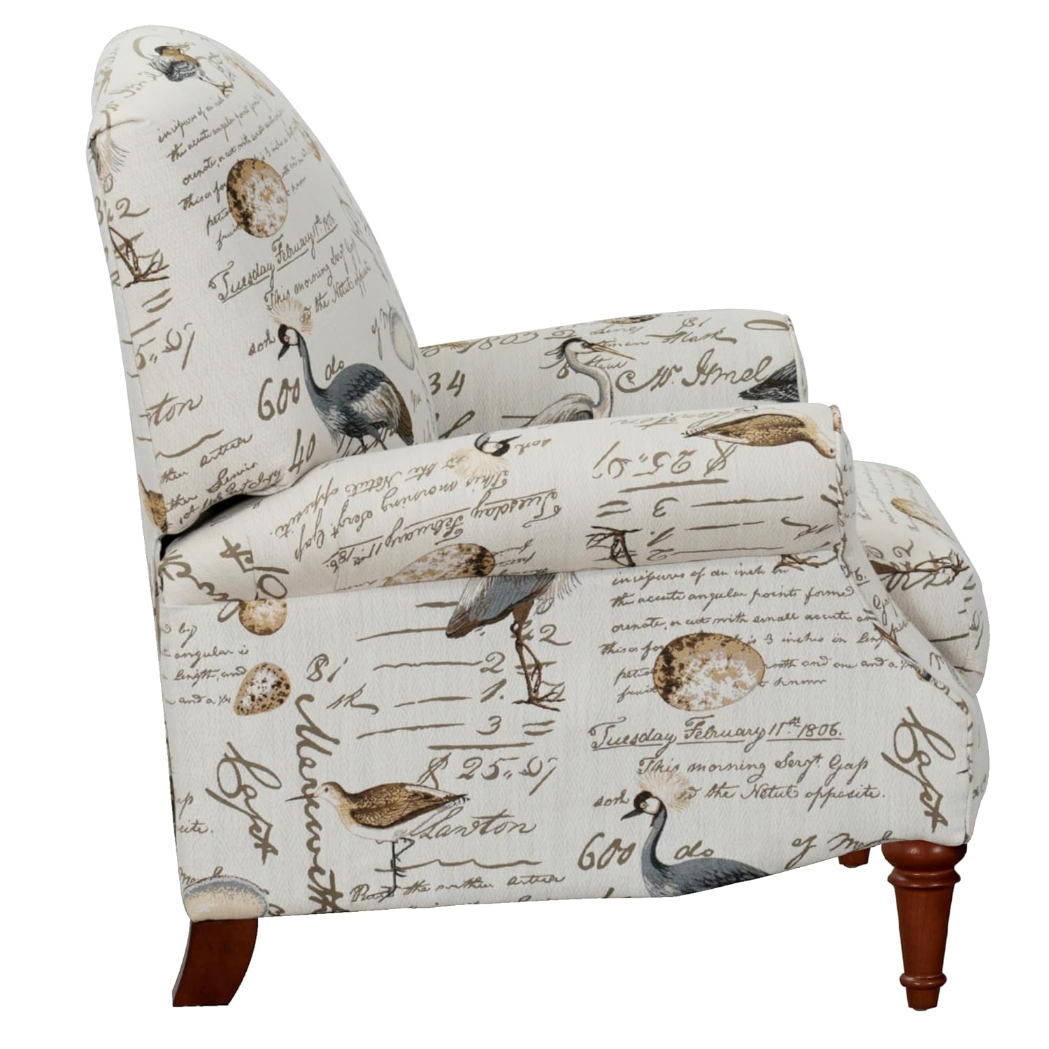 Sunset Trading Accent Recliner, Ivory/Brown/Gray