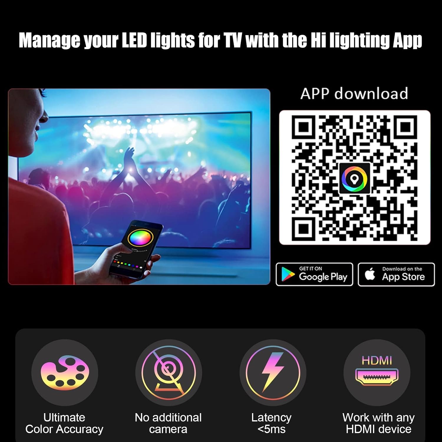 HiLighting App download QR code and features