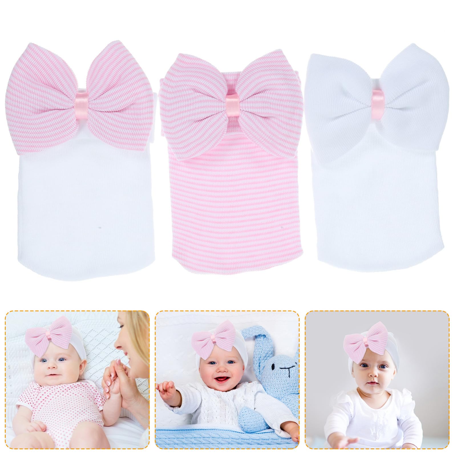 3 Juegos Sombrero De Pescador Sombrero De Sombreros De Cosas De Sombrero De Cubo De Bebé Accesorios para Gorros para Tapa Hilo 3 Piezas * 3