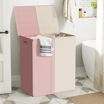 WOWLIVE Double Laundry Hamper with Lid, 154L Large Laundry Basket Organizer