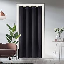 ChrisDowa Blackout Door Curtains for Doorway 80" Closet Drapes, 1 Panel