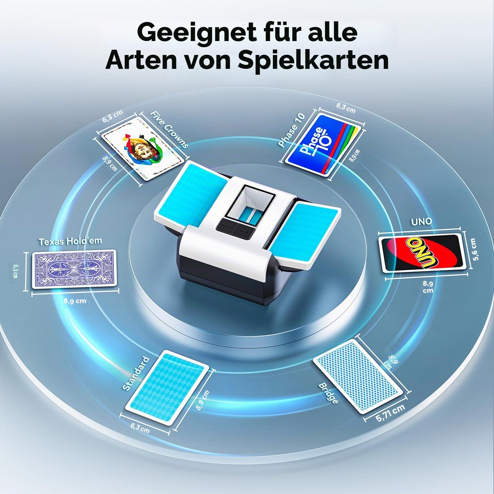ShuffleBox S1 Automatischer Kartenmischer 2000 mAh Akku 2 Decks