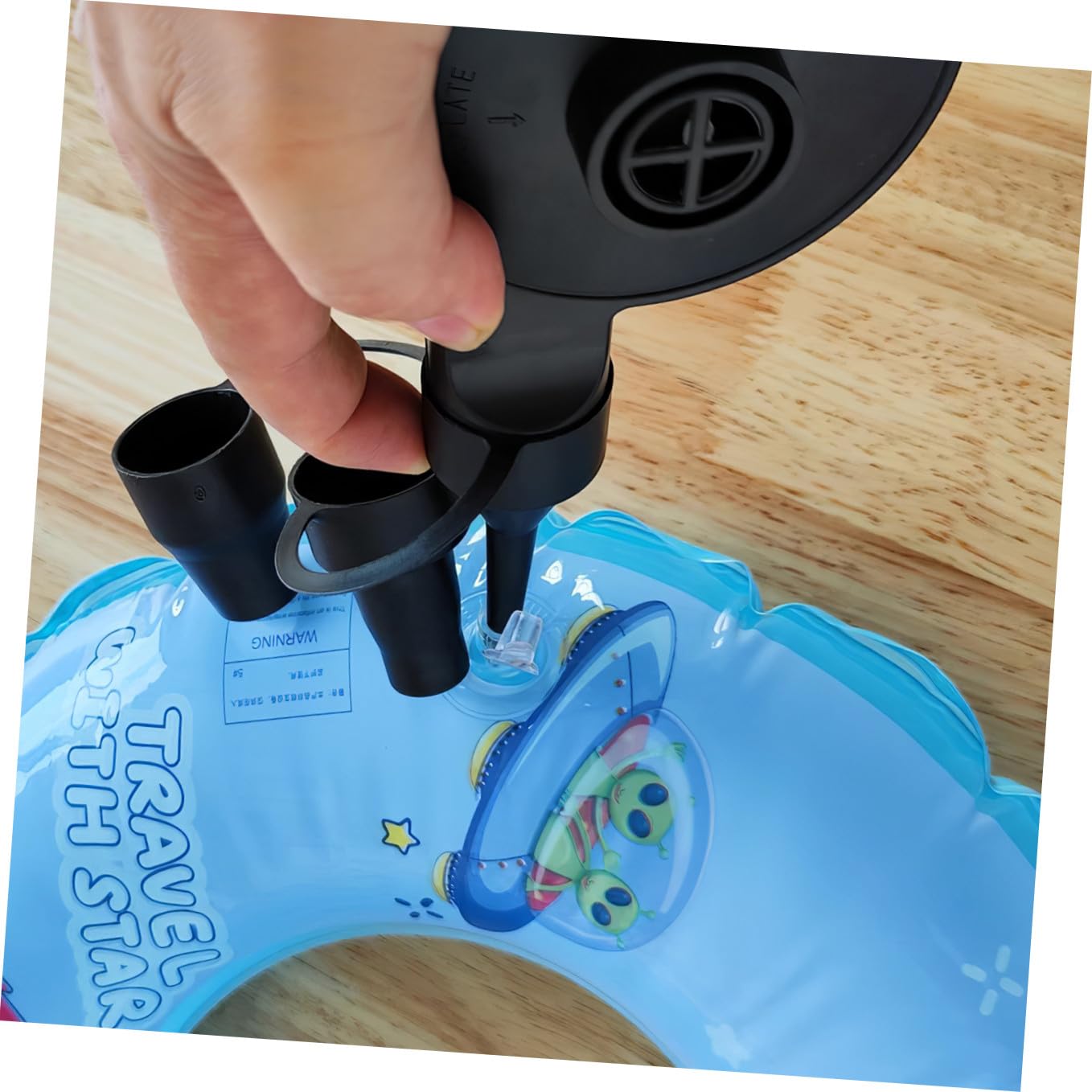 Sosoport Set di 3 Ugelli per Pompa D'aria in Plastica Nero, Adattatori per Gonfiaggio Multifunzionali Design Tre, Portatili e Facili da Trasportare per Attività Outdoor
