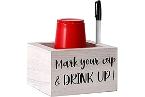 Single Cup Holder with Marker Slot for Drinks