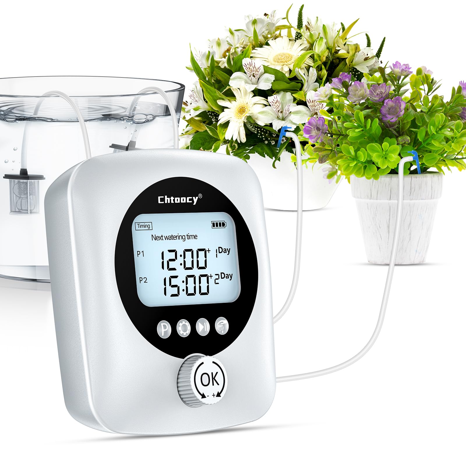 Photo 1 of ***UNABLE TO T EST***Chtoocy Automatic Plant Waterer for 30 Potted Plants - 98FT Dual Pumps Automatic Watering System, Vacation Self Watering Drip Irrigation System & Plant Watering Device with Programmable Water Timer